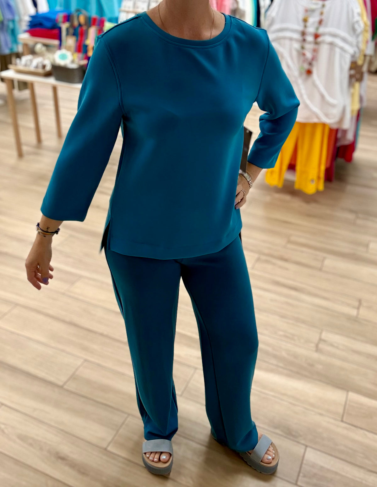 Multiples Peacock Soft Top Sweatshirt