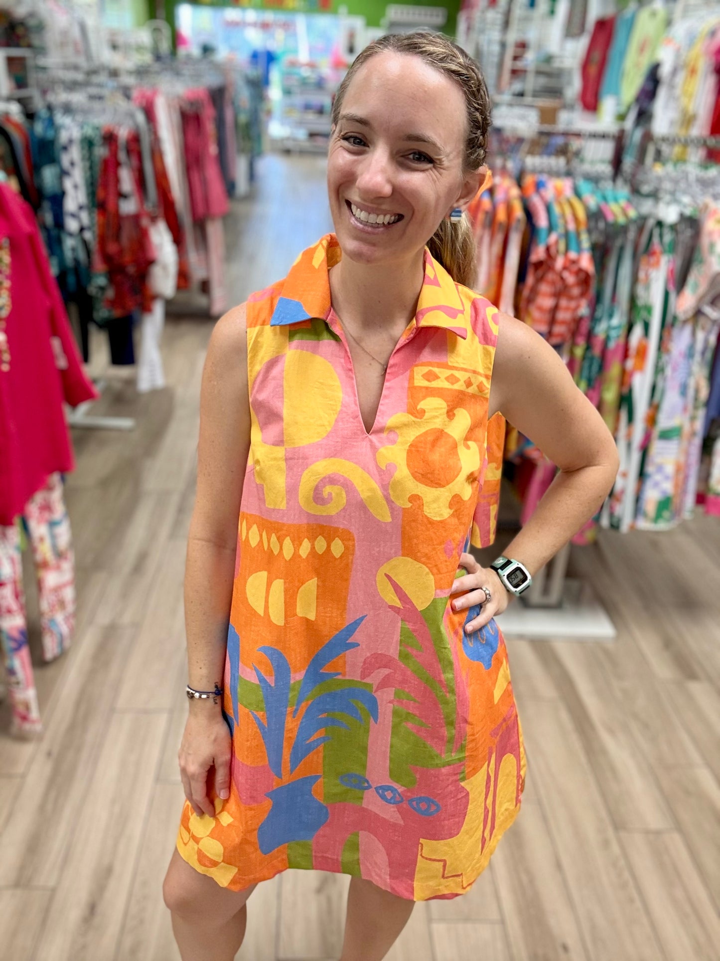 Prosperina PA3234D Tybee Coral Casino Dress