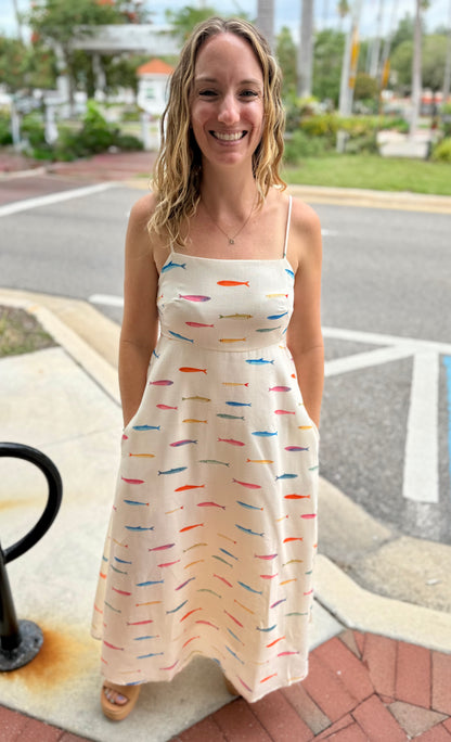 Baevely Fish Print Maxi Dress