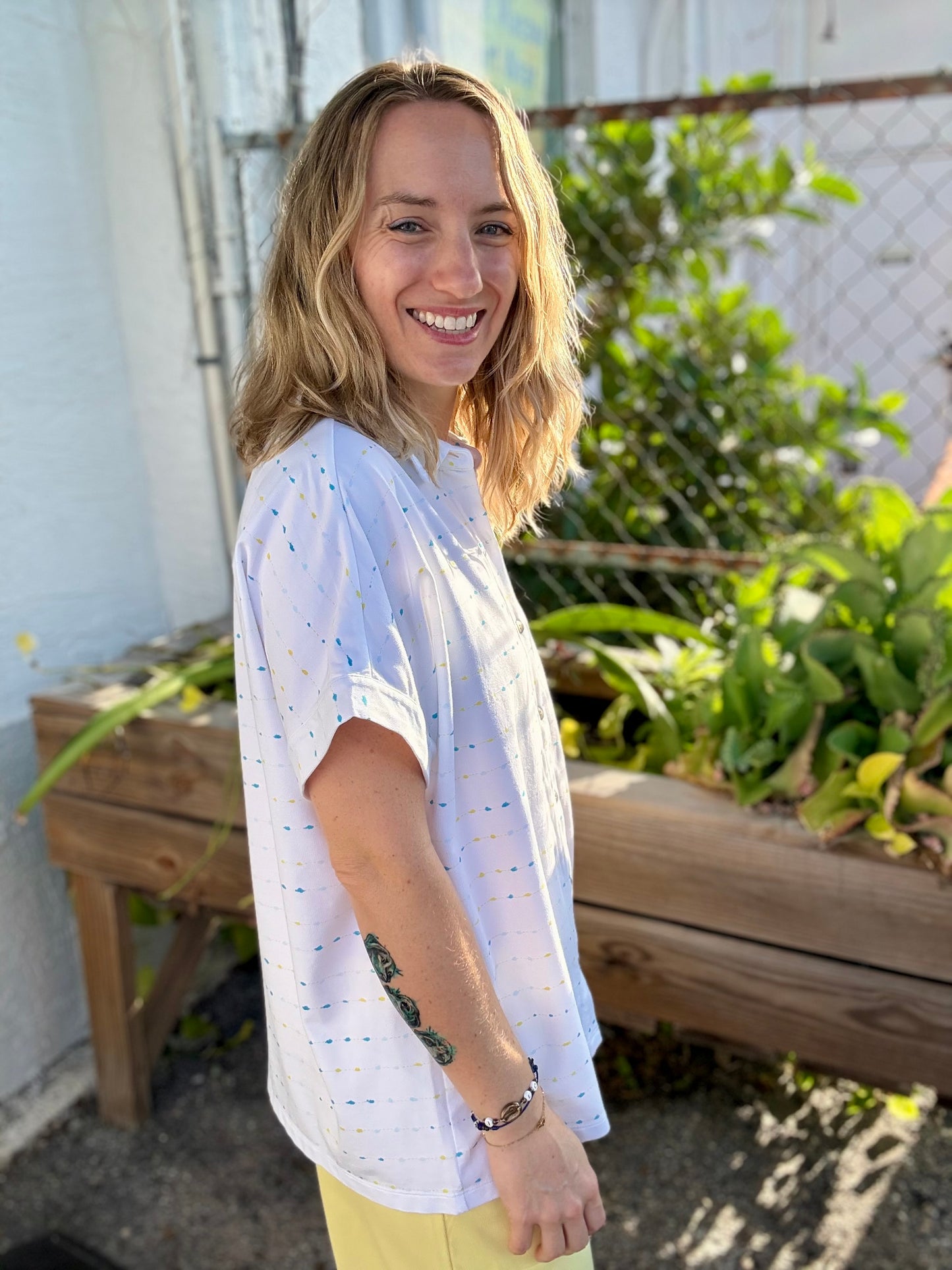 Inspired by Wild Palms J53 Button Up Top