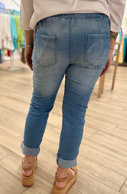 Bella Amore Patch Sparkle Jeans