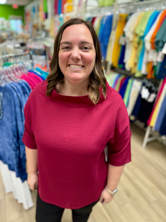 Fridaze AA374 Drop Shoulder Linen Top