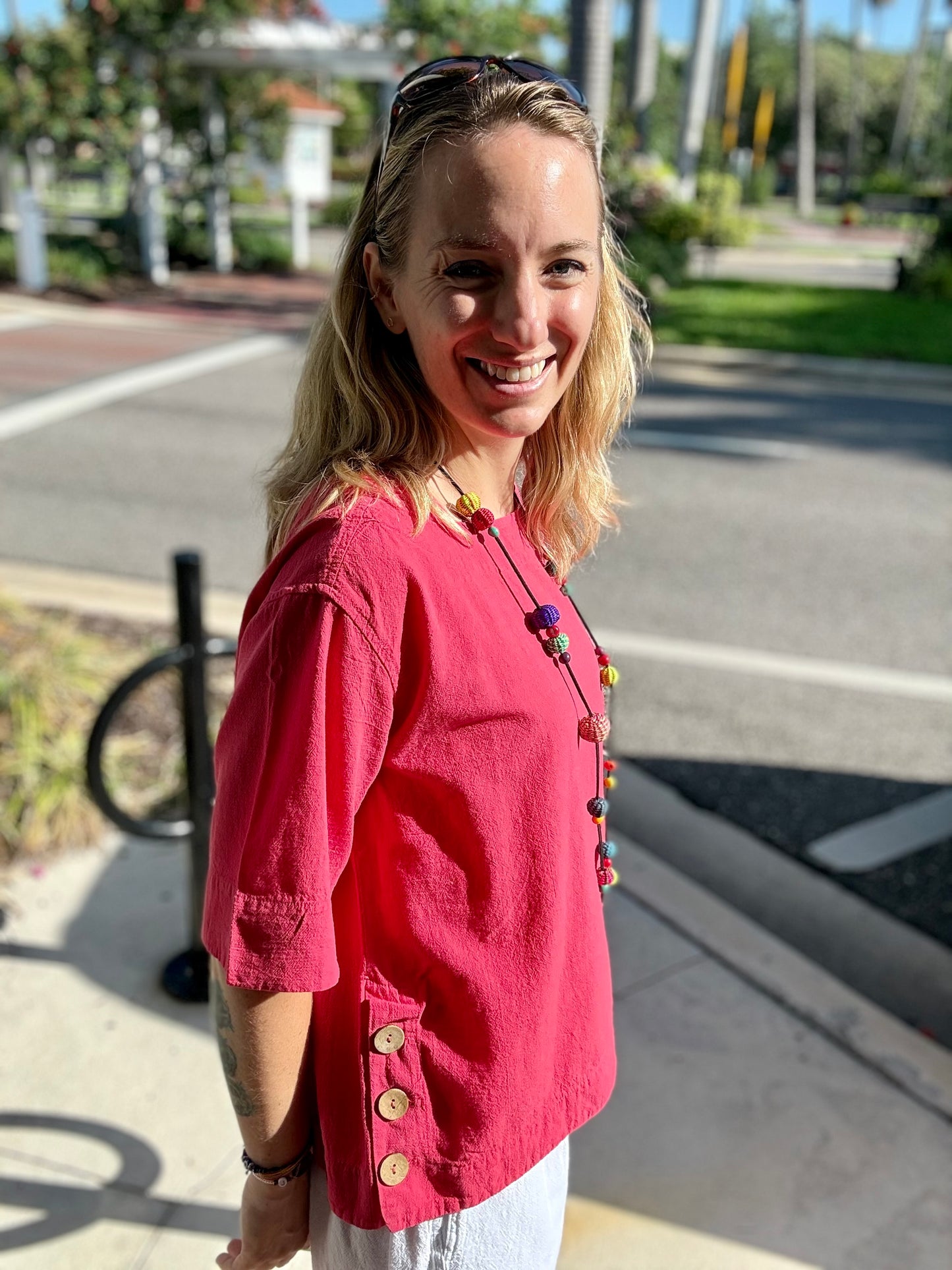 Sea Breeze 501 Side Button Top