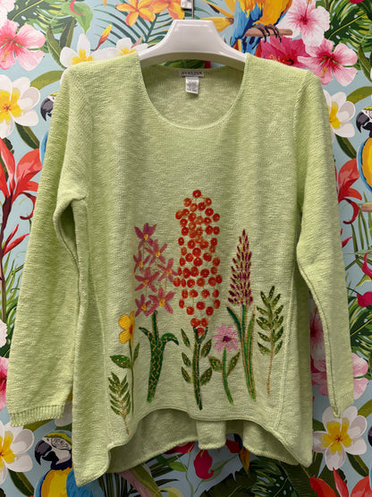 Peg Painted Sweater - Wild Flowers