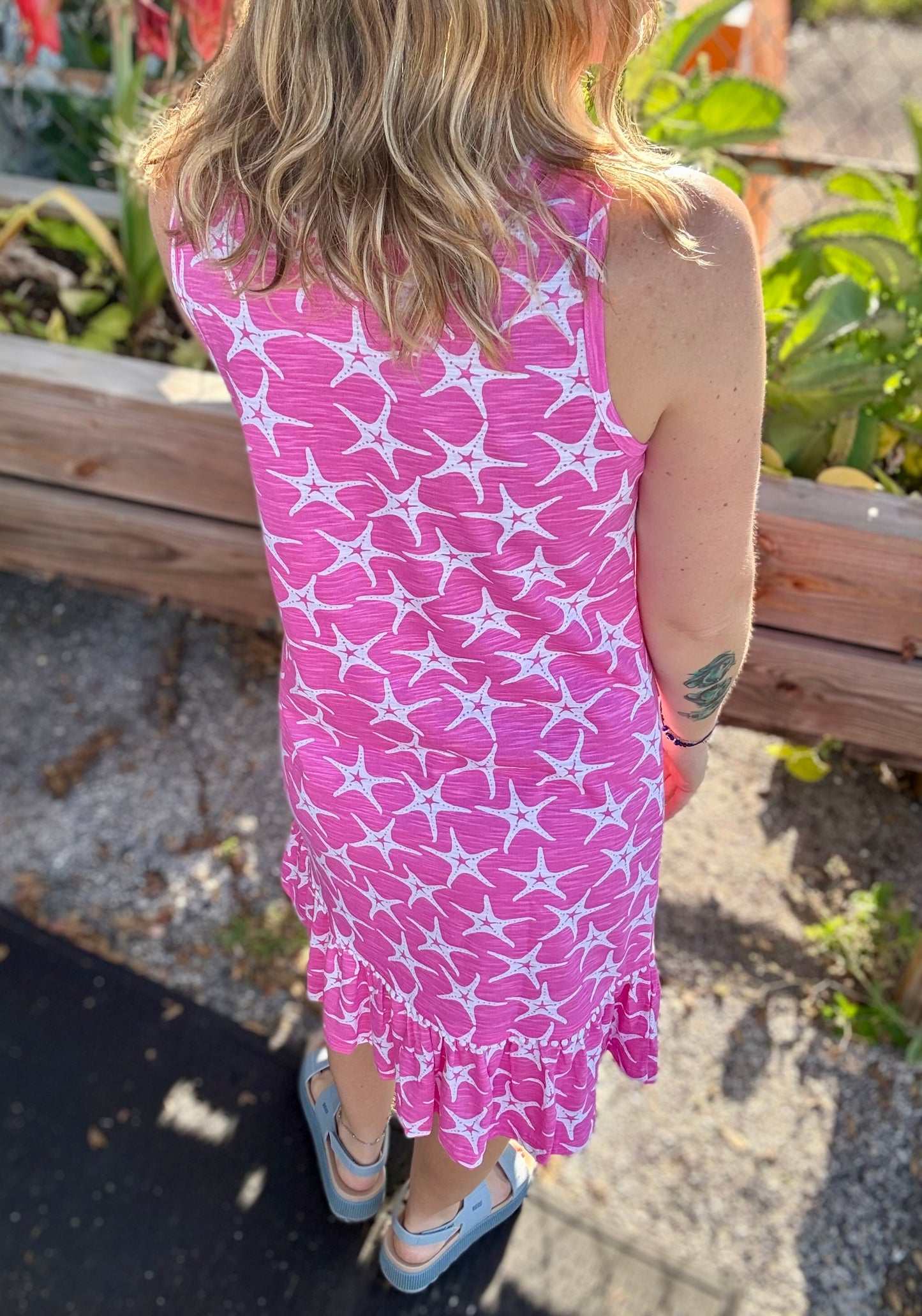 West Indies Sea Star Frill Dress