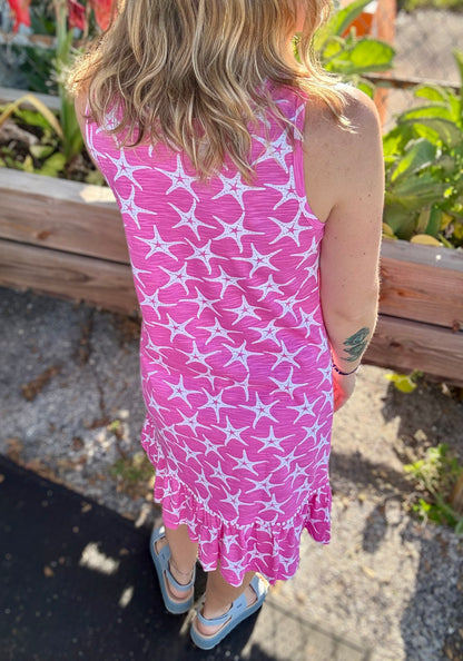 West Indies Sea Star Frill Dress