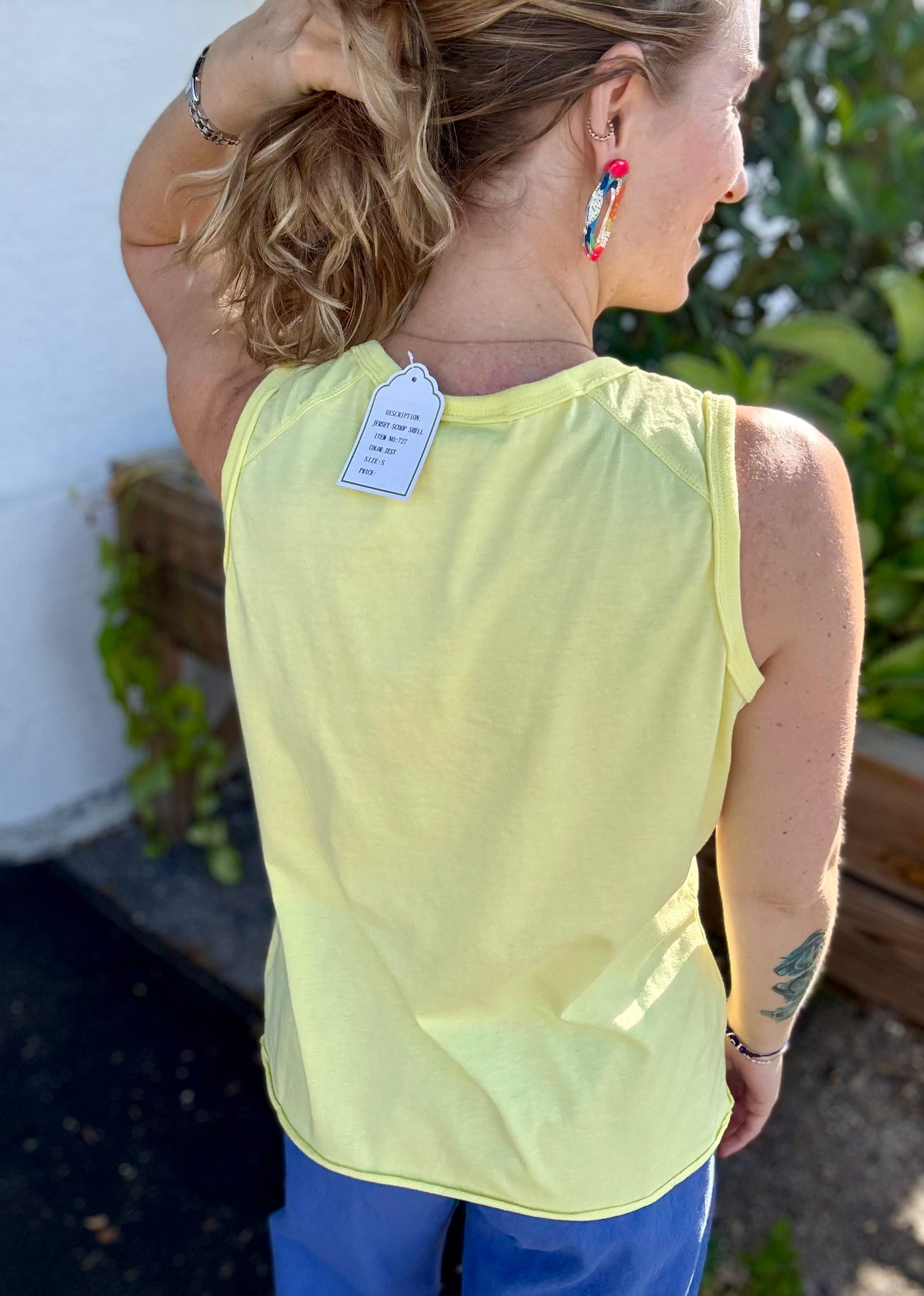 Wild Palms Raw Trim Tank Top