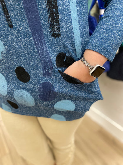 Jess & Jane GB1 Print Cozy Top