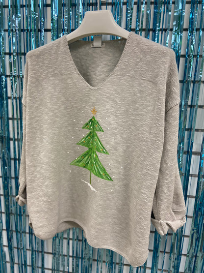 LisaLou Painted Silent Snow Sweater