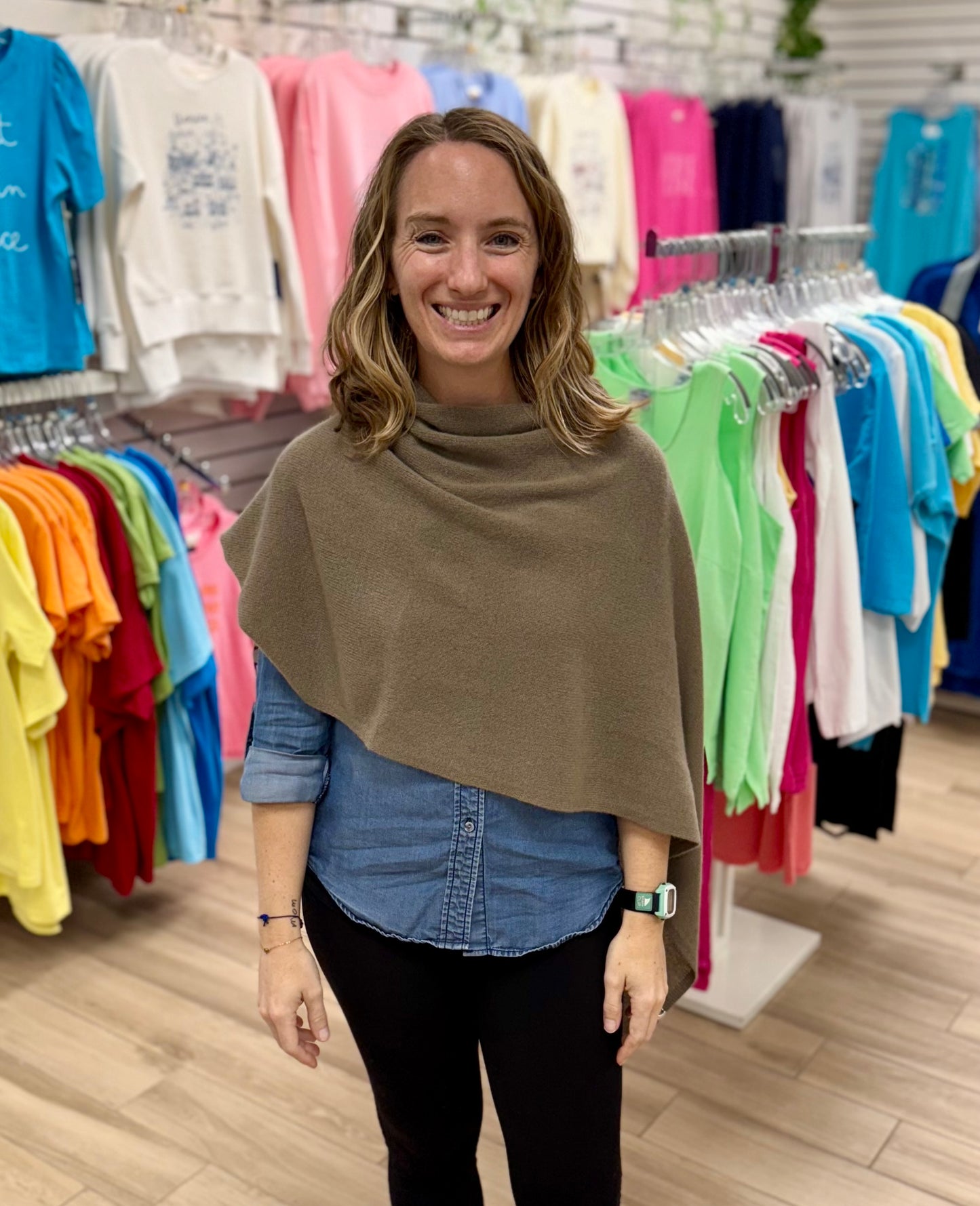 Alashan LS1346 Cashmere Poncho Topper