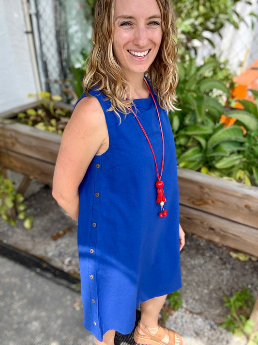 Annie Wear Side Button Shift Dress