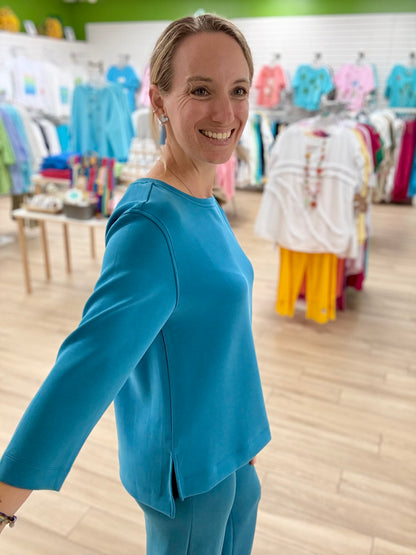 Multiples Peacock Soft Top Sweatshirt