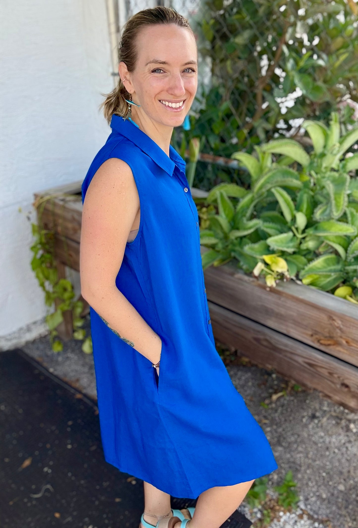 Fridaze AAD407 Simone Linen Dress