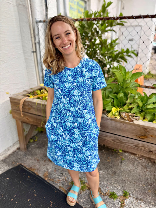 West Indies Shell Sleeve Dress