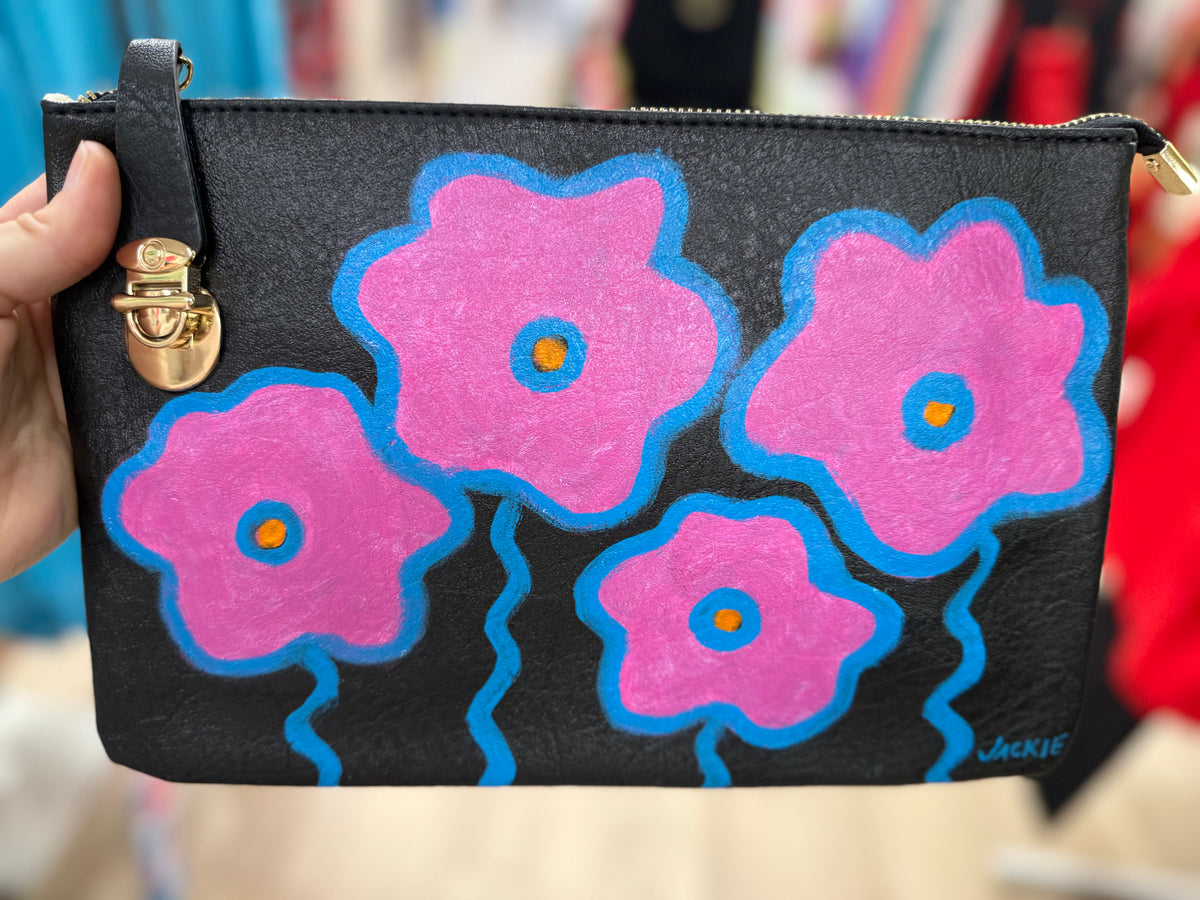 Jackie Ludtke Painted Flower Bags