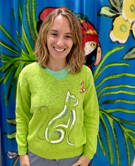 LisaLou Painted Cat Sweater