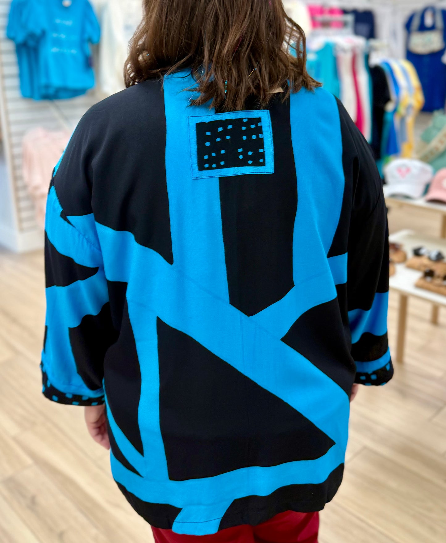 Iguana Batik Boxy Jacket Top