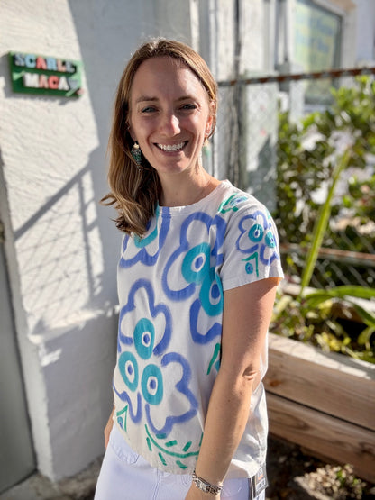 Jackie Ludtke 8145 Painted Floral Top