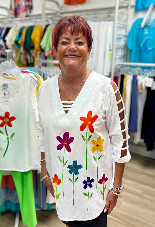 Peg 0014 Painted Wild Flower Garden Top