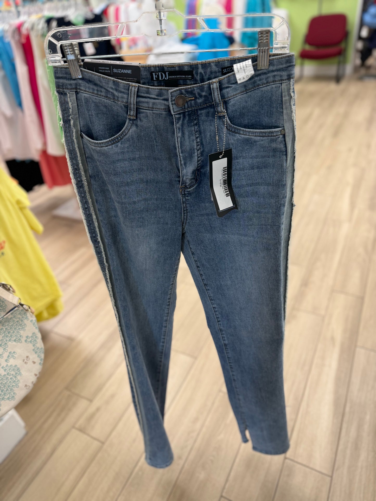 FDJ 6938799 Suzanne Fringe Side Slit Jean