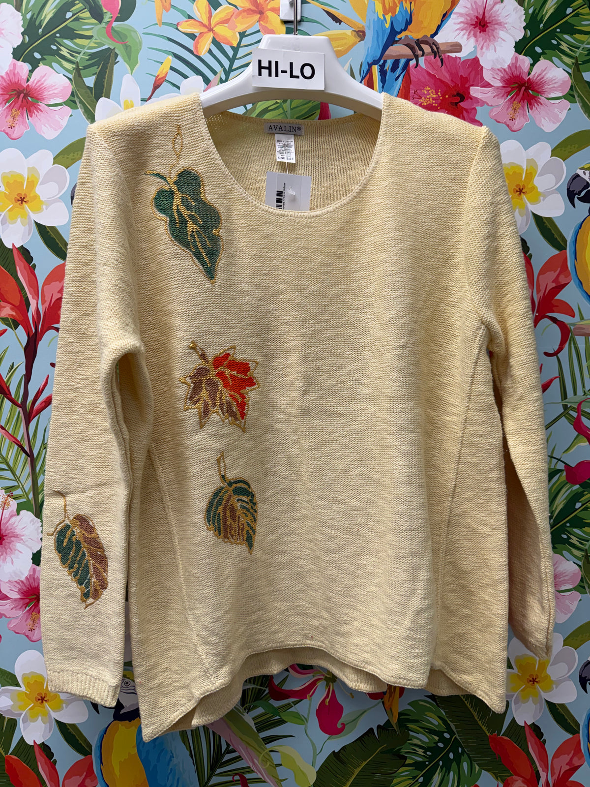 Peg Painted Sweater - Falling Leaves
