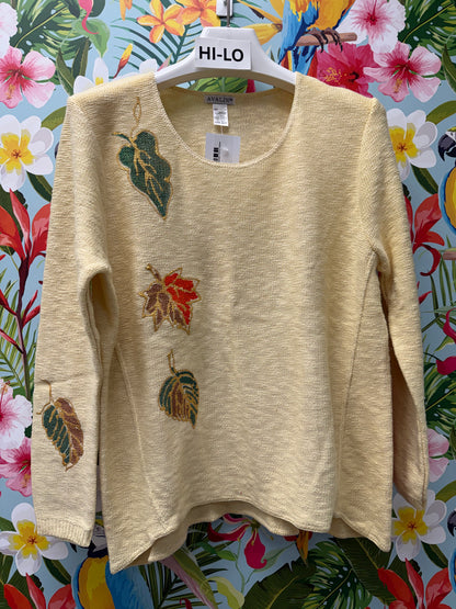Peg Painted Sweater - Falling Leaves