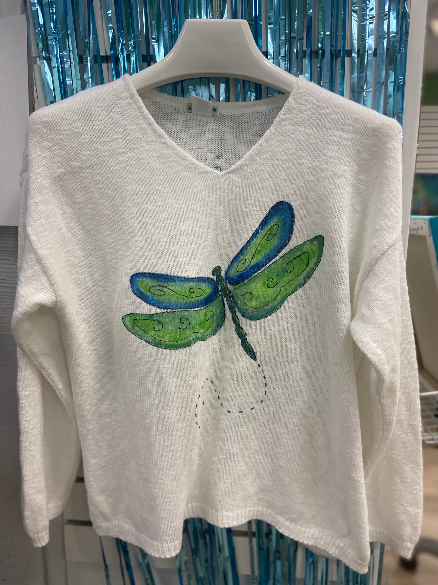 LisaLou Dragonfly Painted Sweater