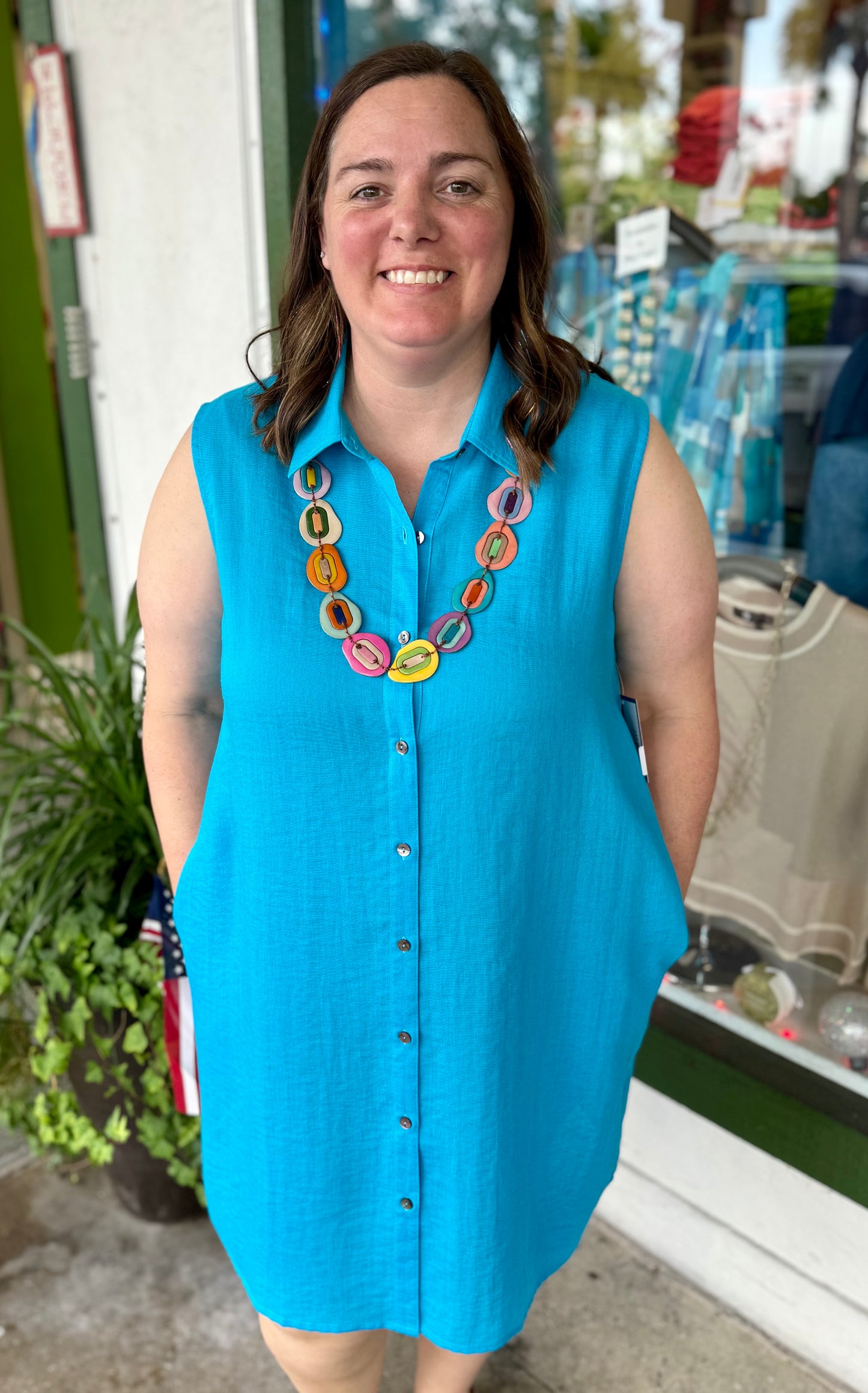 Fridaze AAD407 Simone Linen Dress