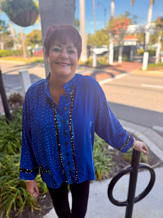 Iguana Batik Boxy Jacket Top