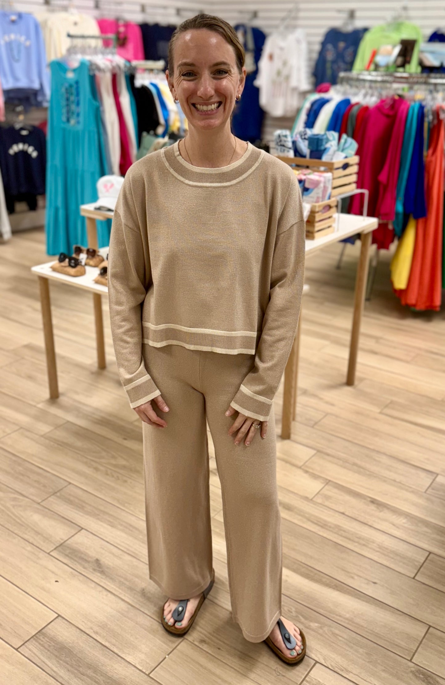 M 33-LU2008AX Gold Shimmer Sweater