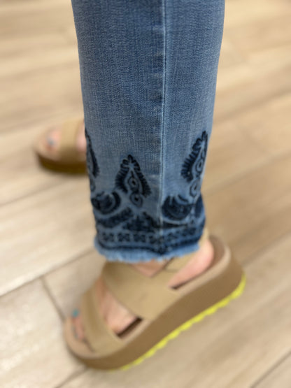 Euro Ethyl P31 Ankle Embroider Jean