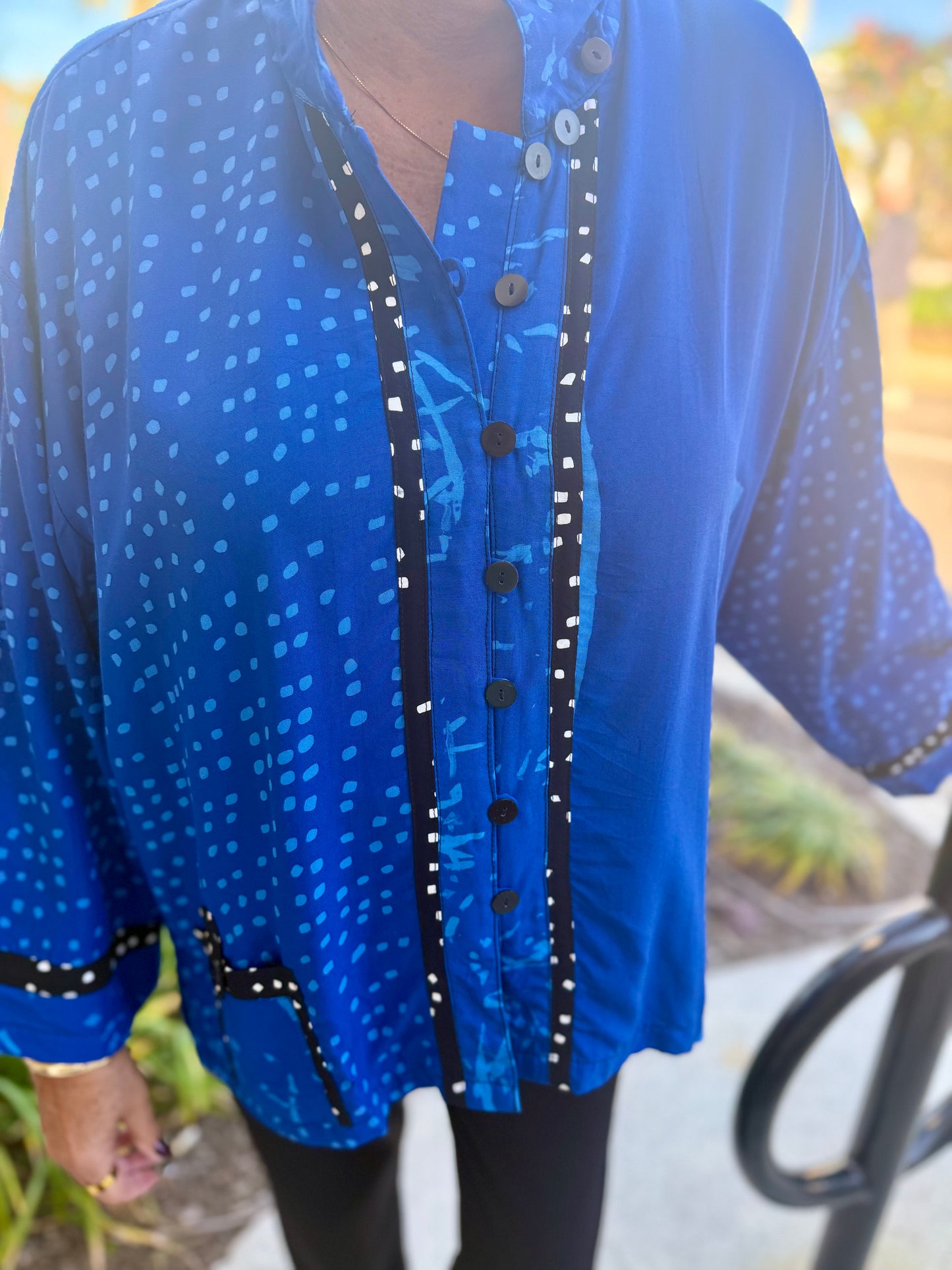 Iguana Batik Boxy Jacket Top