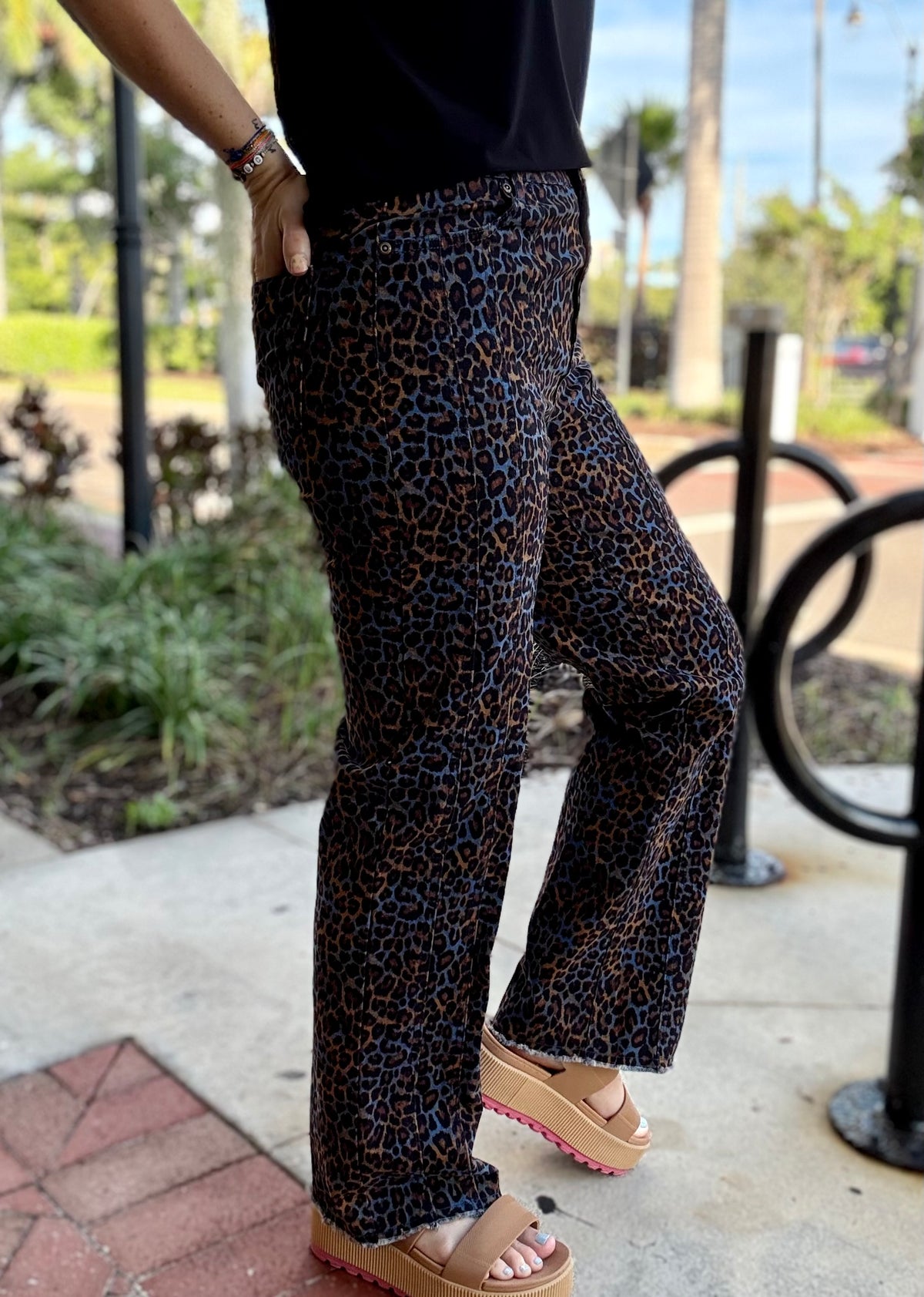 Slimsation Leopard Wide Jean
