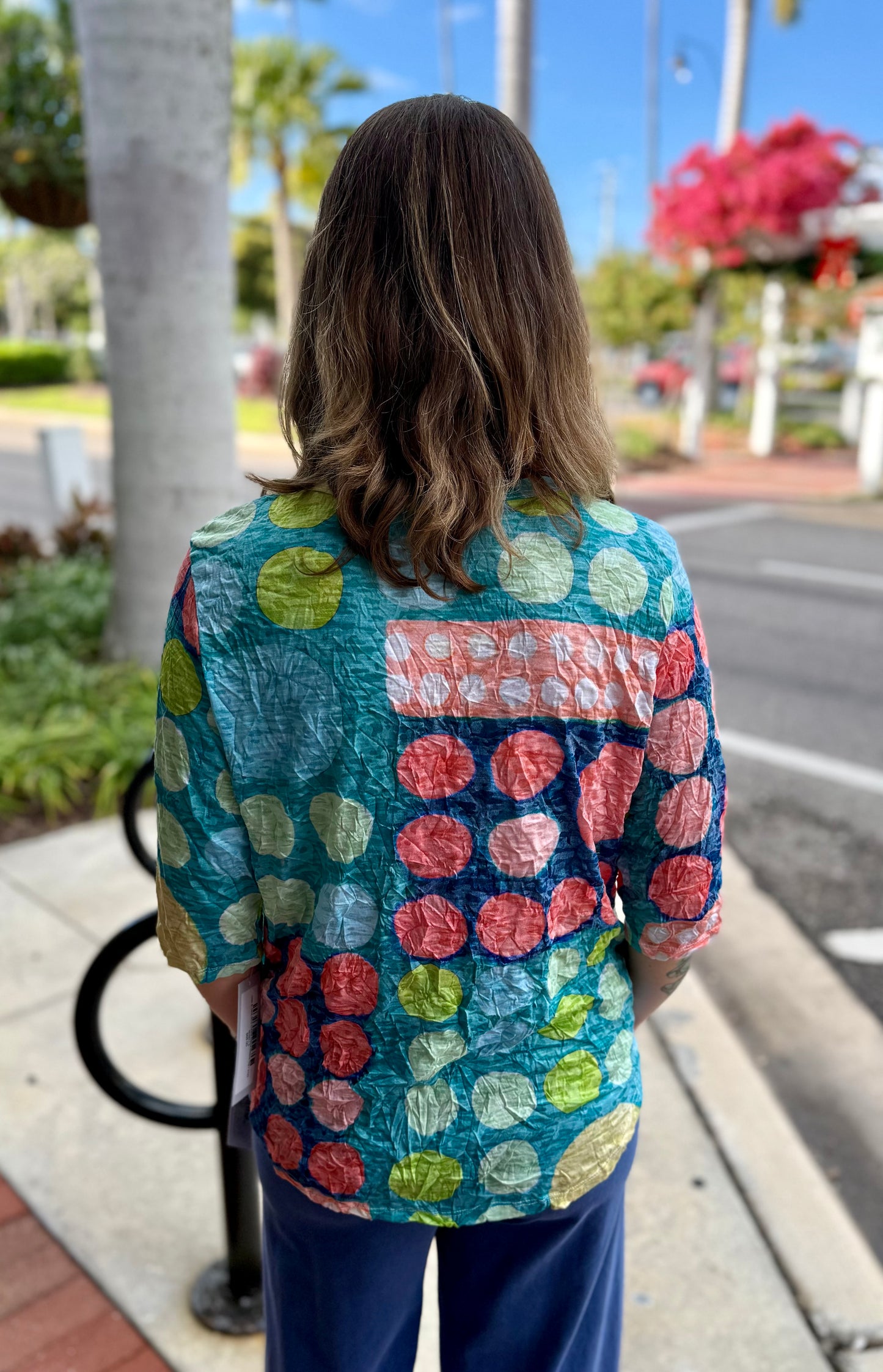 Jess & Jane SC3 Crinkle Elbow Sleeve Top