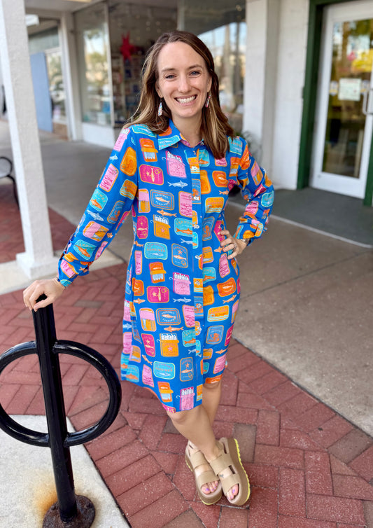 Avani 4501 Sardine Symphony Shirt Dress