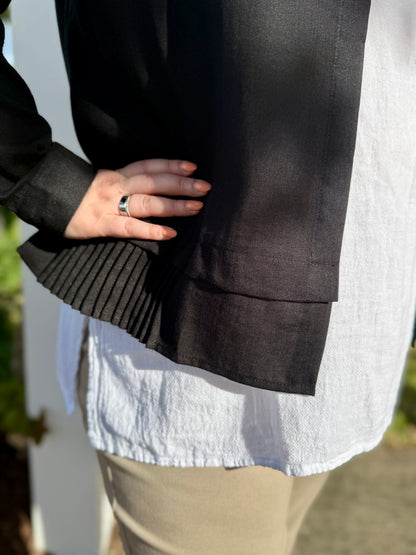 Fridaze AA295 Zoey Pleat Hem Jacket