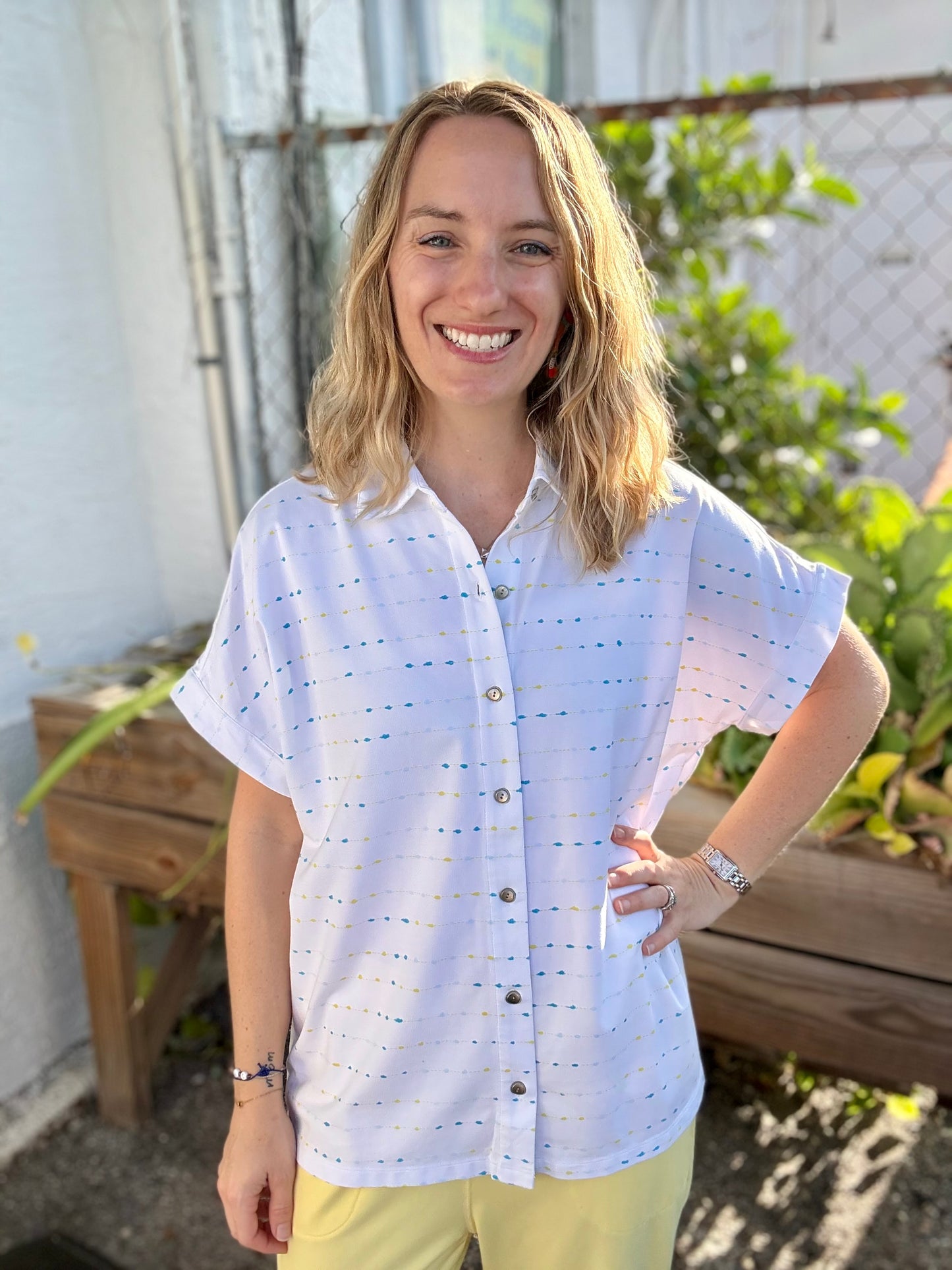 Inspired by Wild Palms J53 Button Up Top