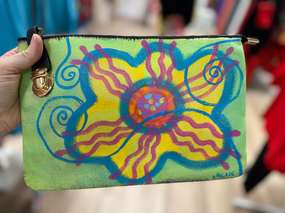 Jackie Ludtke Painted Flower Bags