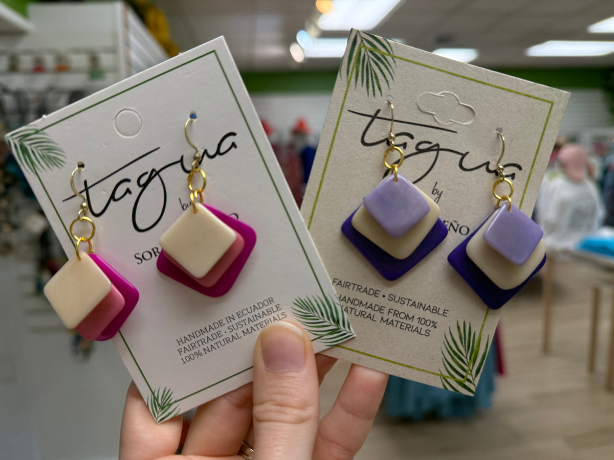 Tagua Minerva Earring