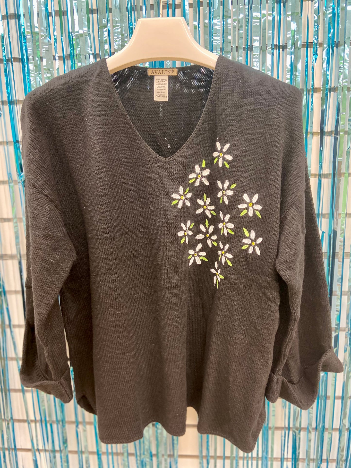 LisaLou Painted Jasmine Burst Sweater