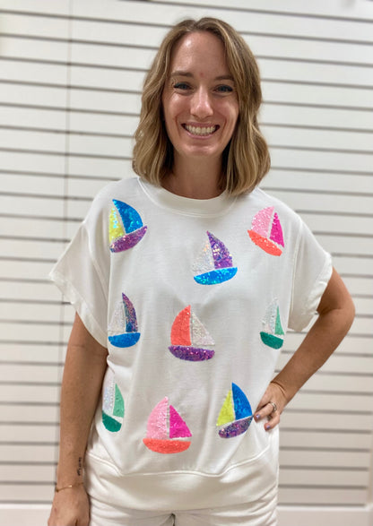 Mary Square Emily Sail Away Top