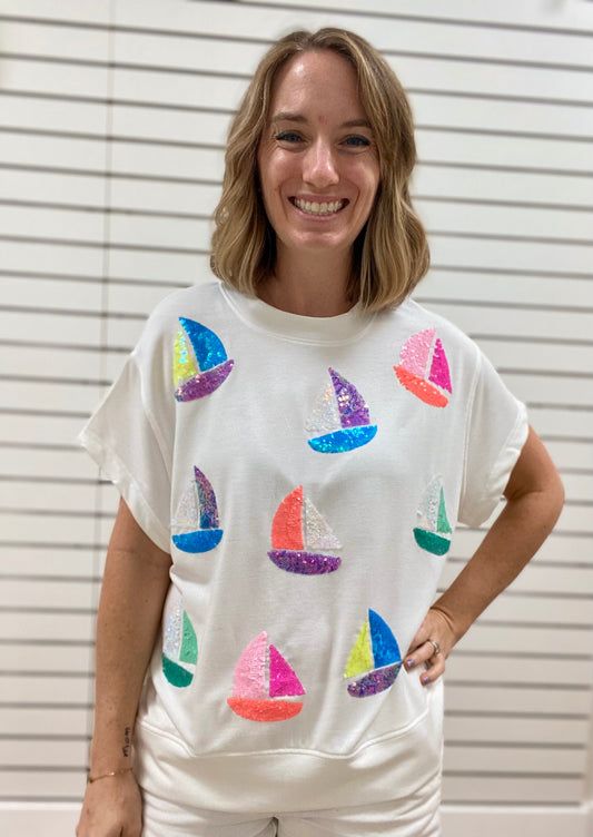 Mary Square Emily Sail Away Top