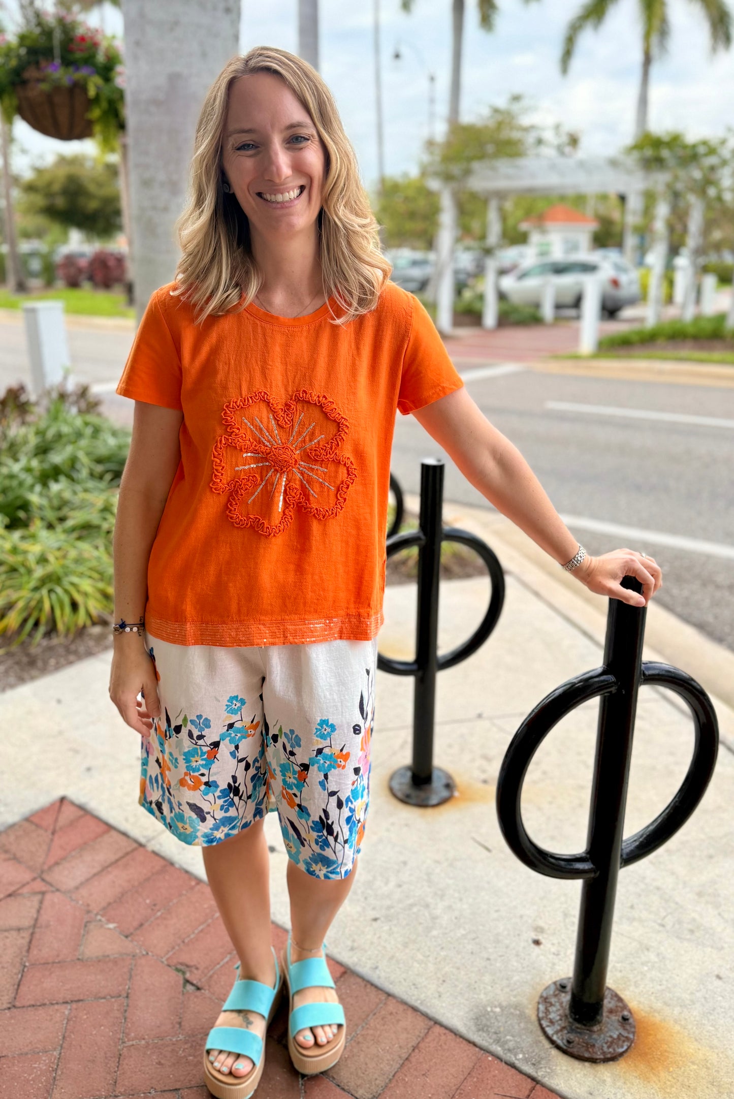 Spanner 226303	Floral Linen Shorts