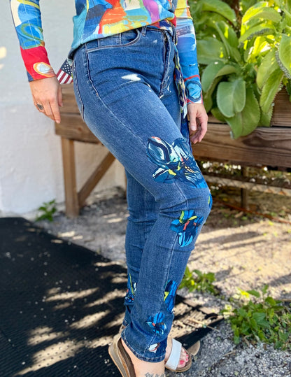 Claire DesJardins Full Bloom Print Jean