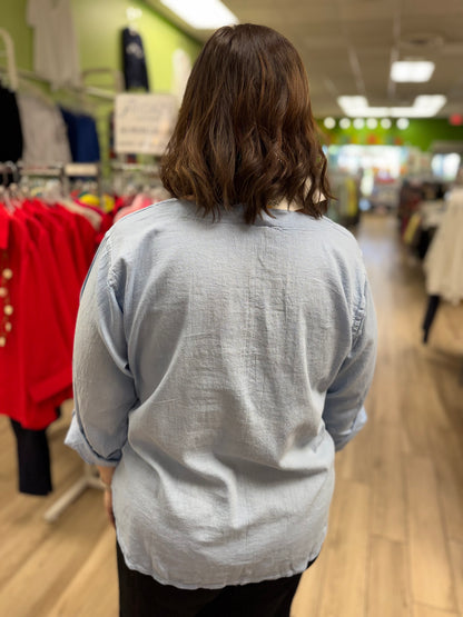 Maya Jones Roll Sleeve Top