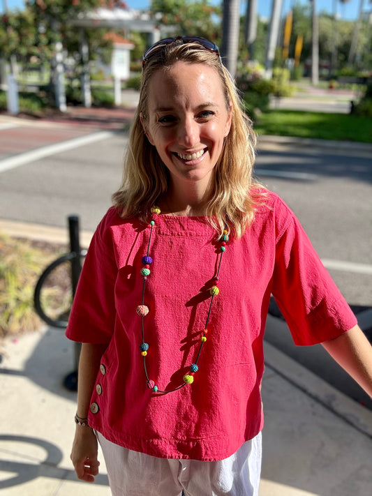Sea Breeze 501 Side Button Top