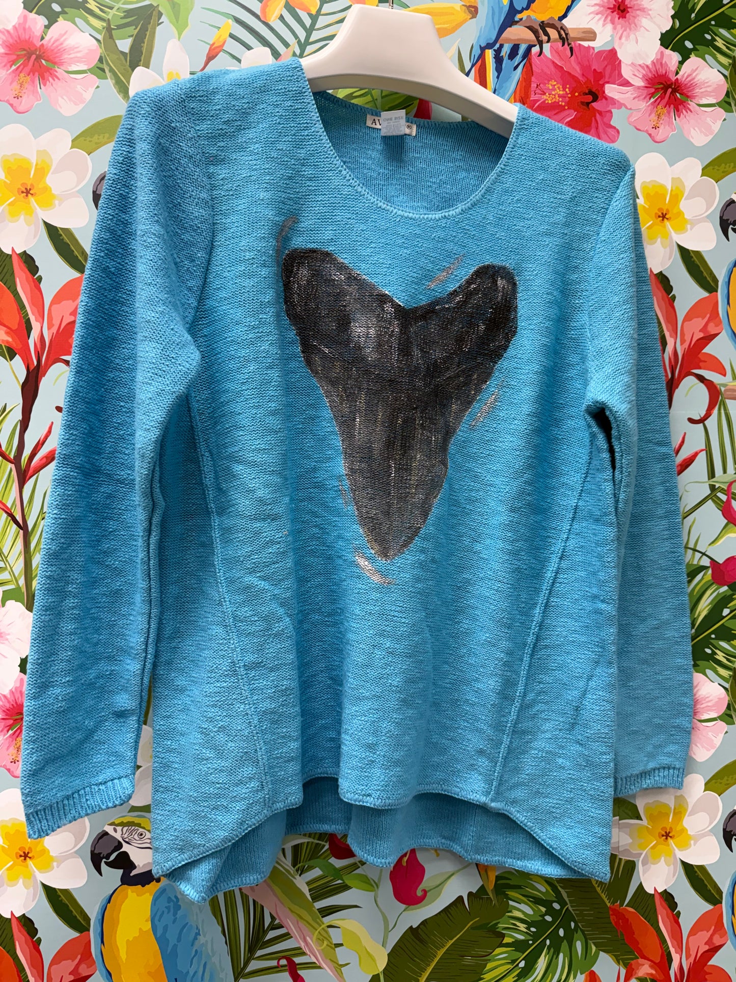 MoMo Painted Sweater - Shark Tooth