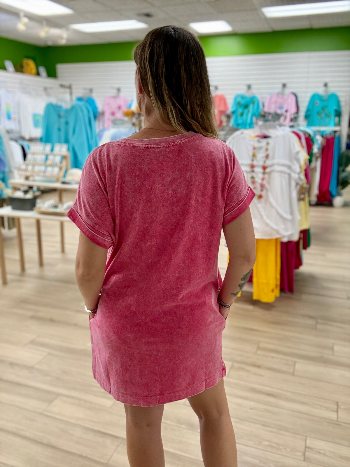 Zenana Halo Pocket Tunic Dress