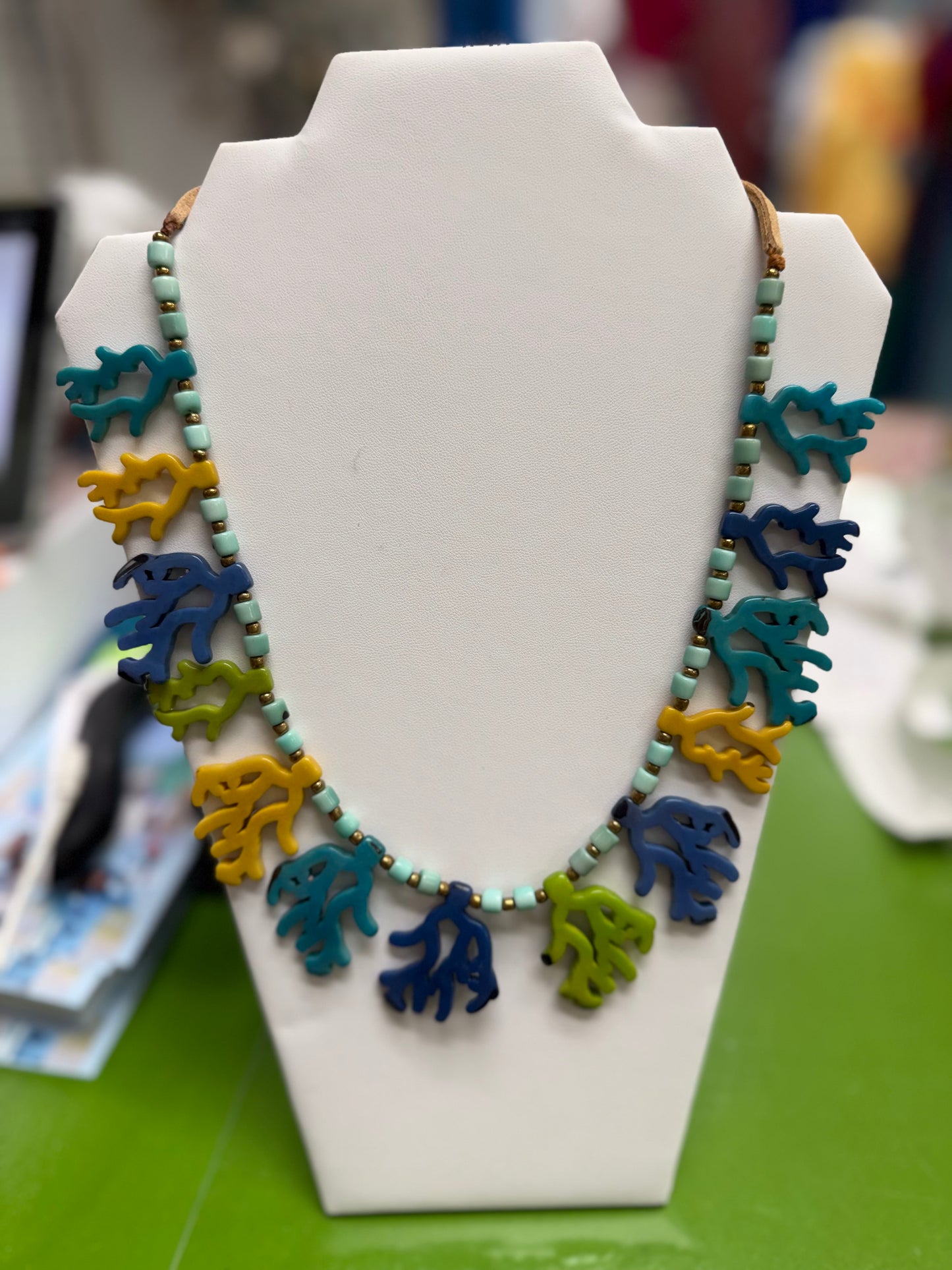 Tagua Addison Coral Necklace