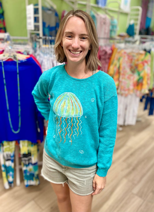LisaLou Jellyfish Painted Sweater